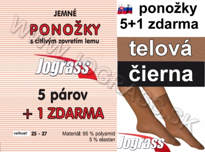  ponožky silonkové 6 párov